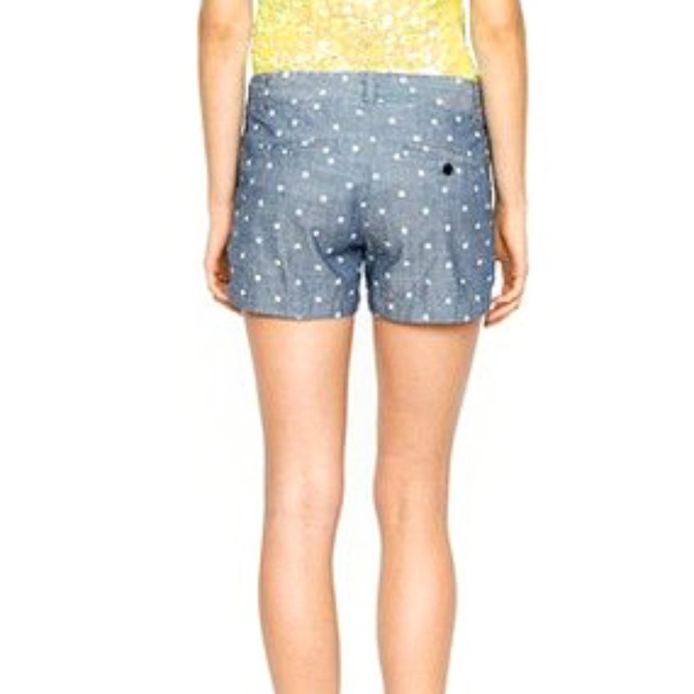 J. CREW Chambray Polka Dot Shorts